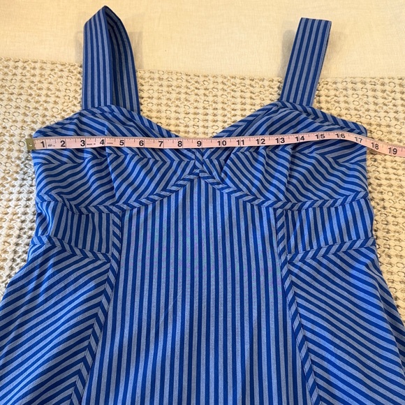 MADEWELL Bianca Striped Sun Dress in Blue Stripes sz 10 - Picture 9 of 14